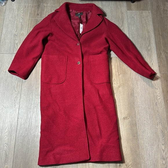 FINAL MARKDOWN! Banana Republic Red Martina Wool Bouclé Coat - Multiple Sizes🔹 - Picture 13 of 16
